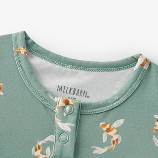 Swimming Koi Cotton Stretch Shortall