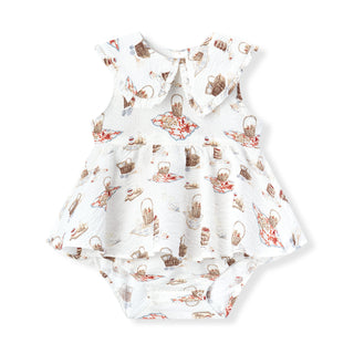 Picnic Ruffle Collar One Piece Dress