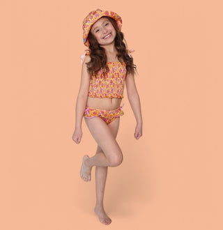 SHELLO SUMMER DREAM SMOCKED TANKINI TWO PIECE SWIM SUIT