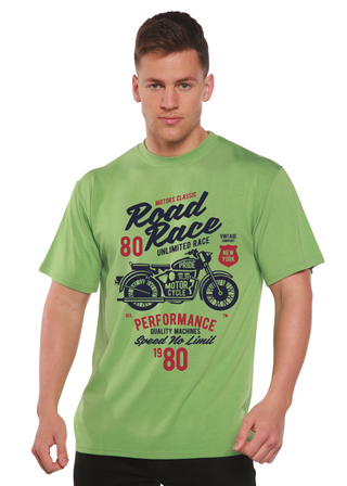 Road Race Motorcycles Spun Bamboo® Men's Bamboo Viscose/Organic Cotton Short Sleeve Graphic T-Shirt