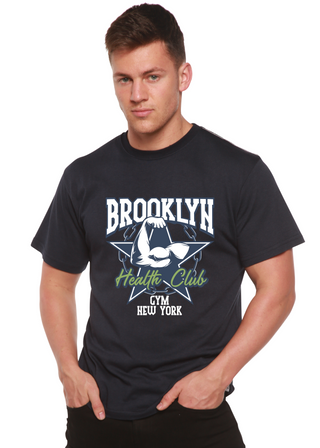 Brooklyn Health Club Men's Bamboo Viscose/Organic Cotton Short Sleeve Graphic T-Shirt