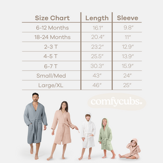 Muslin Bath Robe for Kids, Pacific Blue by Comfy Cubs