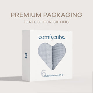 Muslin Washcloths by Comfy Cubs - Slate