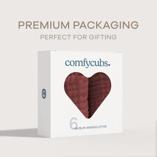 Muslin Washcloths by Comfy Cubs - Wine