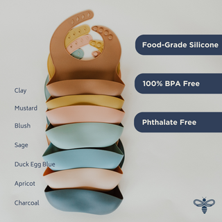 Apricot Silicone Baby Bib