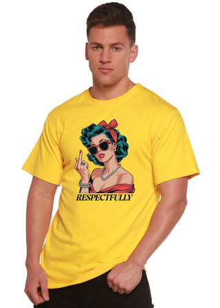 Respectfully Middle Finger Unisex Bamboo/Cotton Graphic T-Shirt