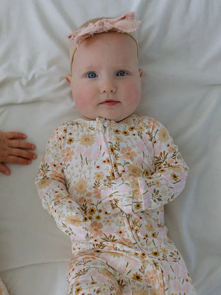 Flower Fields Zip Pajamas