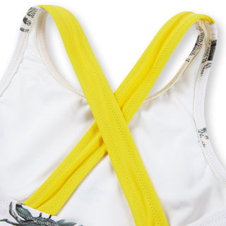 Coastal Crab Ruffle Waist Suspender Swimsuit