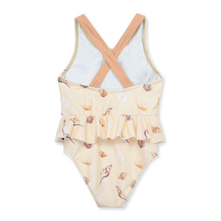 Seashells Ruffle Waist Suspender Swimsuit
