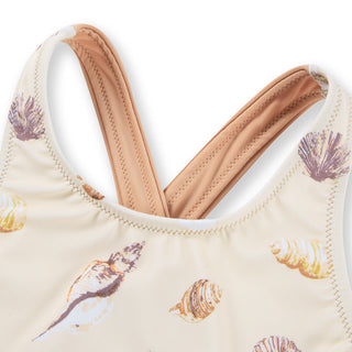 Seashells Ruffle Waist Suspender Swimsuit