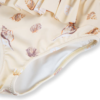 Seashells Ruffle Waist Suspender Swimsuit