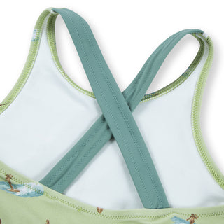 Summer Surf Ruffle Waist Suspender Swimsuit