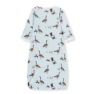 Goose Luxe Stretch Newborn Gown & Hat Set