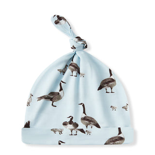 Goose Luxe Stretch Newborn Gown & Hat Set