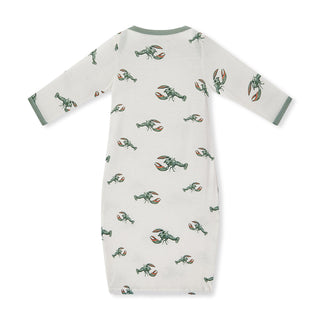 Mint Lobster Luxe Stretch Newborn Gown & Hat Set