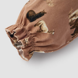 Alpaca Corduroy Ruffle Snap Jumper