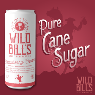 Strawberry Cream  - Premium Cane Sugar Soda can
