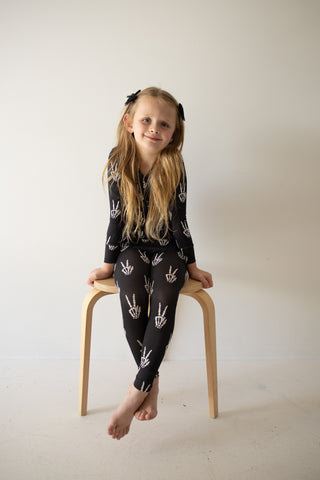 Bamboo Two Piece Pajamas | Midnight Skelly