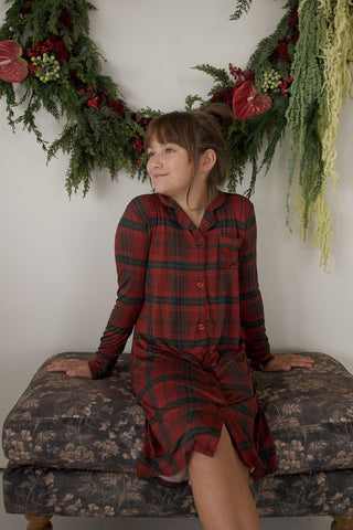 Bamboo Sleeping Dress | Christmas Plaid
