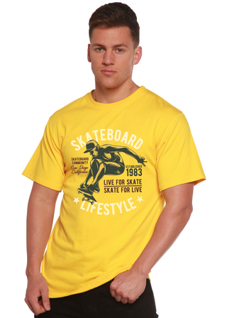 Skateboard Lifestyle Men's Bamboo Viscose/Organic Cotton Short Sleeve Graphic T-Shirt