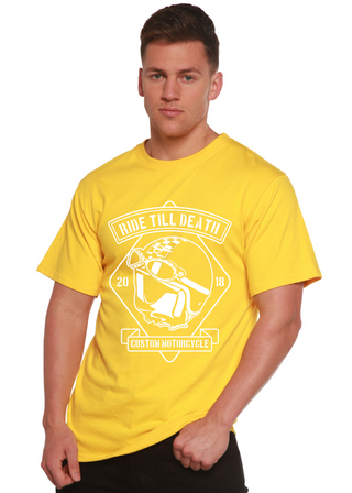 Ride Till Death Spun Bamboo® Men's Bamboo Viscose/Organic Cotton Short Sleeve Graphic T-Shirt