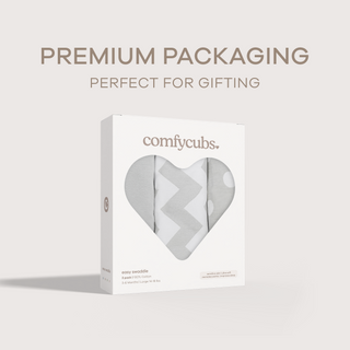 Easy Swaddle Blankets in Grey, Pack of 3