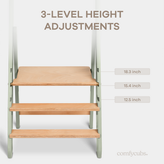 Kids Step Stool for Ages 3+ in Sage