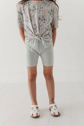 Baby sprouts Biker Shorts - Aqua Gray