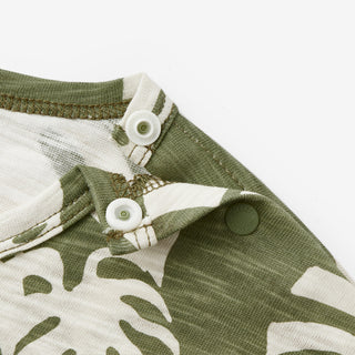 Island Leaf Silhouette Slub Cotton Pocket Tee