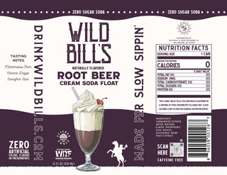 Root Beer: Zero Sugar Soda, Clean Ingredients 12oz Can