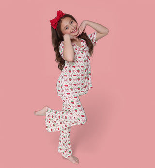 CHERRY BOW BERRY DREAM GIRL'S FLARE SET