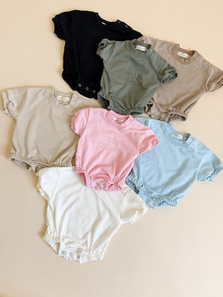 Short Sleeve Bubble Romper