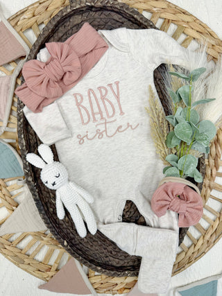 Baby brother baby sister footie | little sibling baby outfit