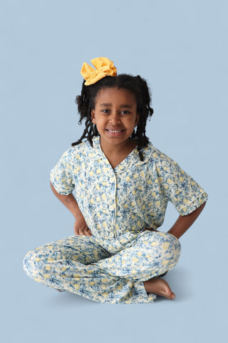 VINTAGE CITRUS TOILE DREAM GIRL'S FLARE SET