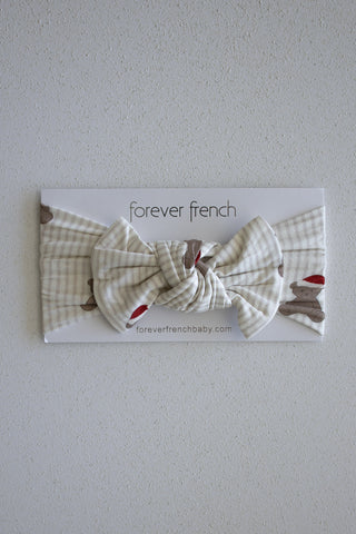 Bamboo Head Wrap | Santa Teddy