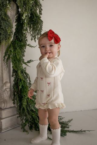 Knit Ruffle Romper | Ribbons