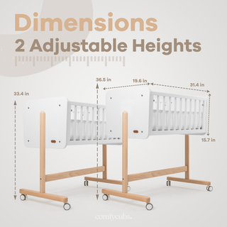 Wooden Bedside Bassinet Sleeper by Comfy Cubs
