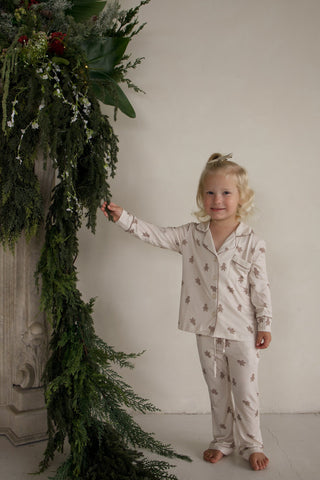 Girl's Bamboo Button Up Lounge Set | Gingersnap