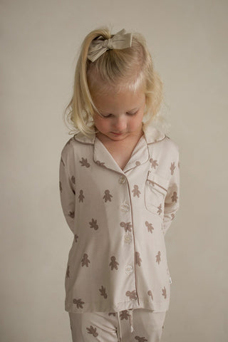 Girl's Bamboo Button Up Lounge Set | Gingersnap
