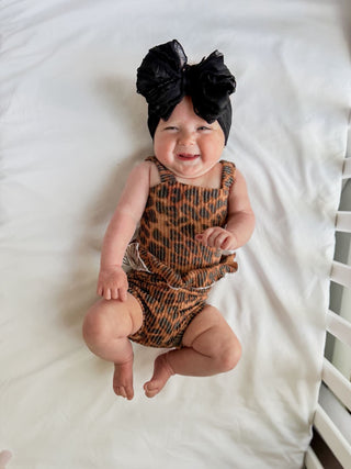 Black | Signature Ruffled Baby Headband