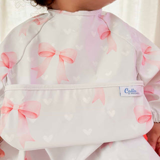 The Grayson Long Sleeve Bib - Sweetheart Bows