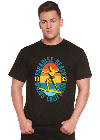 Paradise Beach 1983 Men's Bamboo Viscose/Organic Cotton Short Sleeve Graphic T-Shirt