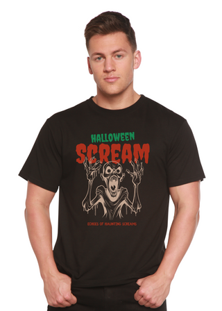 Halloween Scream Men's Bamboo Viscose/Organic Cotton Short Sleeve Graphic T-Shirt