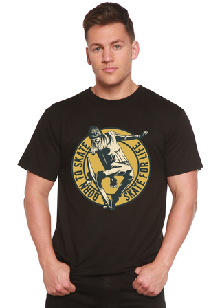 Skate For Life Men's Bamboo Viscose/Organic Cotton Short Sleeve Graphic T-Shirt