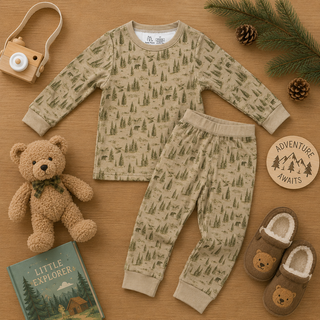 Green Bear Bamboo Pajamas