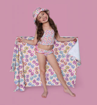 RAY OF SUNSHINE DREAM SMOCKED TANKINI TWO PIECE SWIM SUIT