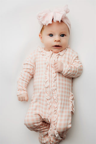 Olivia Ruffle | Convertible Two-Way Zip Footie