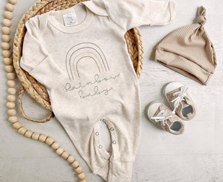 Neutral Tone Boho Rainbow Baby Outfit - Sweet Muted Rainbow