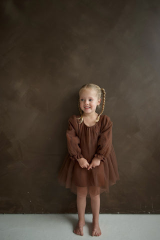 Long Sleeve Tutu Dress | Cocoa