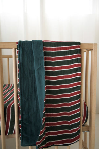 Muslin Quilt | Holiday Stripe